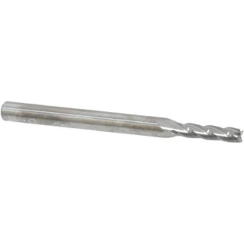 KYOCERA SGS 3/32, 3/8 LOC, 1/8 Shank Diam, 1-1/2 OAL, 4 Flute, Solid Carbide Square End Mill Single End, Uncoated, Sp...